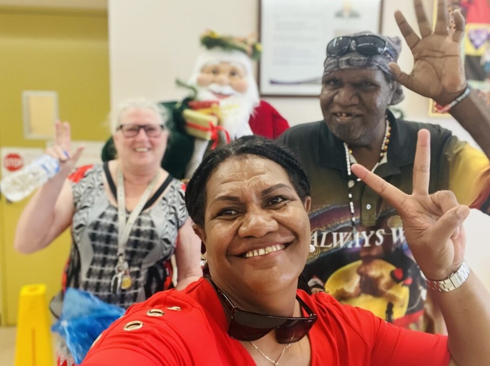 Group of people smiling together